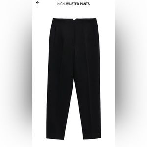 Zara black high waisted pants large